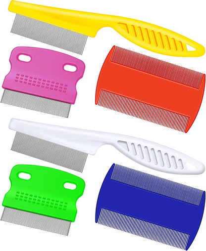 6-Pack Multi-Color Flea Combs for Pets