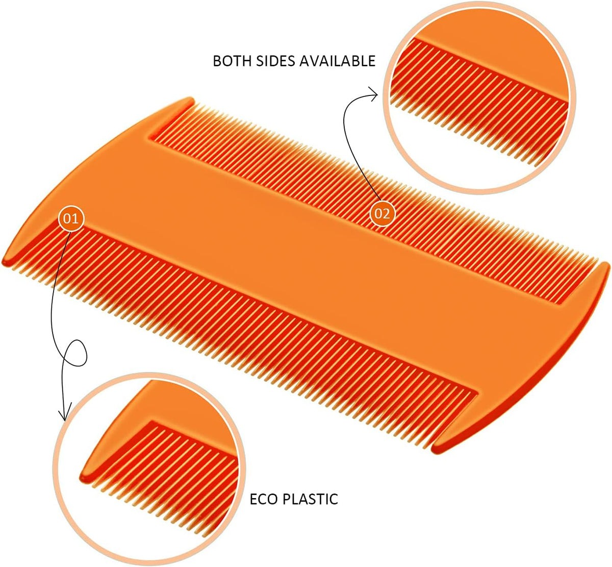 6-Pack Multi-Color Flea Combs for Pets