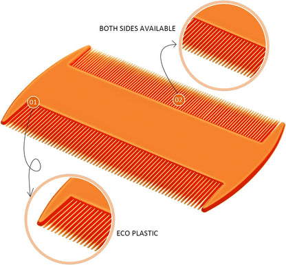 6-Pack Multi-Color Flea Combs for Pets