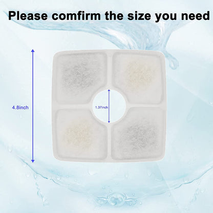 Cat Water Fountain Filters,  Cat Fountain Filter Replacement, for Square Cat Water Fountain inside (12 Pack)